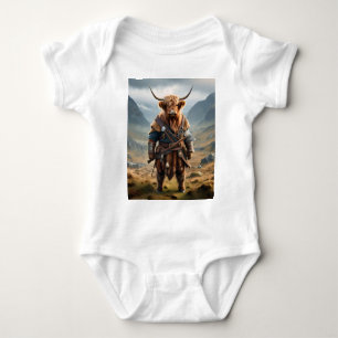 Body Para Bebê Guerreiro Terrestre: A Corajosa Vaca Viking