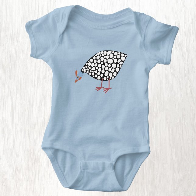 Body Para Bebê Guiné Hen (Guinea fowl or Guineahen fun baby bodysuit)