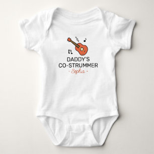 Body Para Bebê Guitarrista Chuvinha de Bebê Co-Digitador do Papai