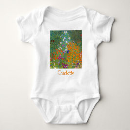 Body Para Bebê Gustav Klimt - Jardim Flor