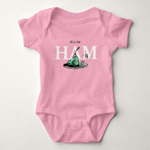 Body Para Bebê "H é para HAM"   Design de Alfabeto