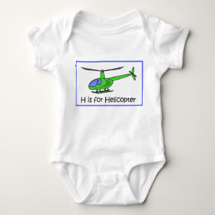 Body Para Bebê H é para o helicóptero