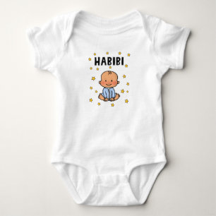 Body Para Bebê Habibi Baby Boy Blue Bodyfato Novo bebê Árabe