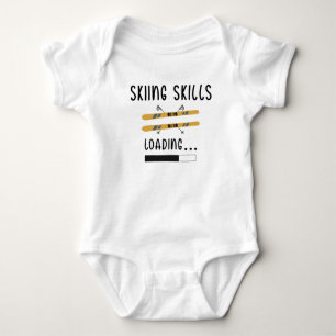 Body Para Bebê Habilidades de Esqui Carregando - Esquiador Engraç