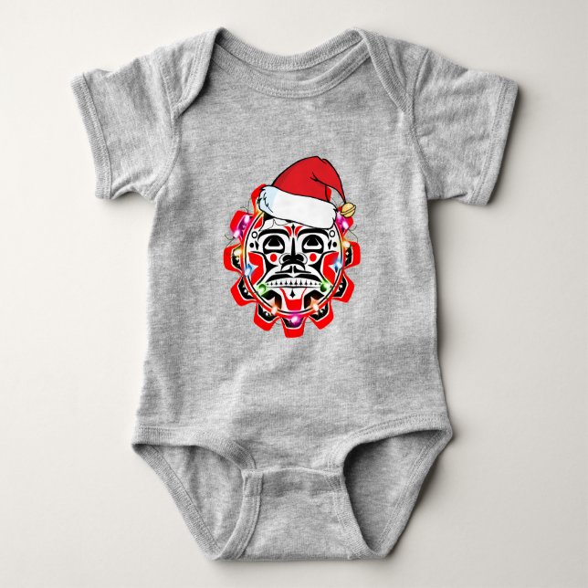 Body Para Bebê Haida - Símbolos Haida - Canadense Nativo American (Frente)