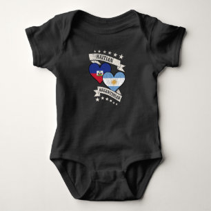Body Para Bebê Haitiano argentino Flags no Haiti Argentina