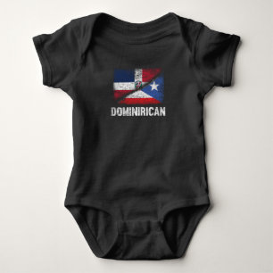 Body Para Bebê Half Dominican Half Puerto Rican Flag Dominicano