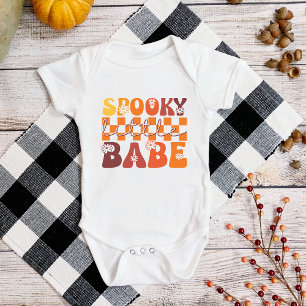 Body Para Bebê Halloween Assustador Bebêzinho Retro Groovy Engraç