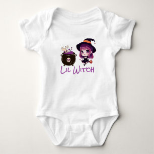 Body Para Bebê Halloween/feitiçeira/outono/outubro