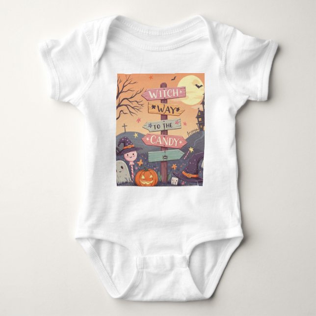 Body Para Bebê Halloween Feminino - Caminho da Doçura (Frente)