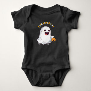 Body Para Bebê Halloween Fofo & Spooky