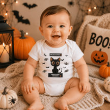 Body para Bebê Halloween – Gatinho Preto Fofo Pers