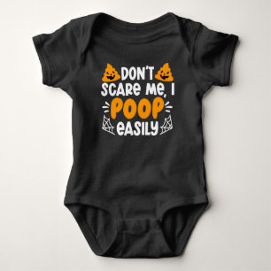 Body Para Bebê Halloween Humoroso Não me assuste Eu faço cocô fac