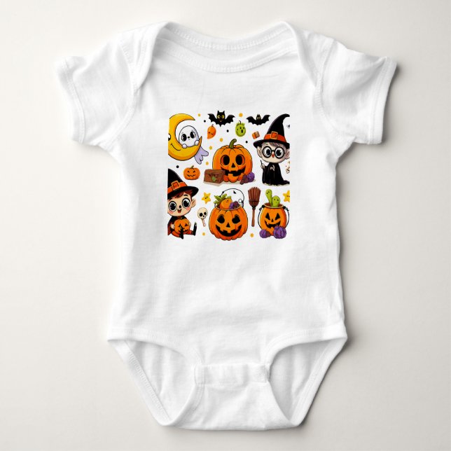 Body Para Bebê Halloween kids enfants bébé  (Frente)