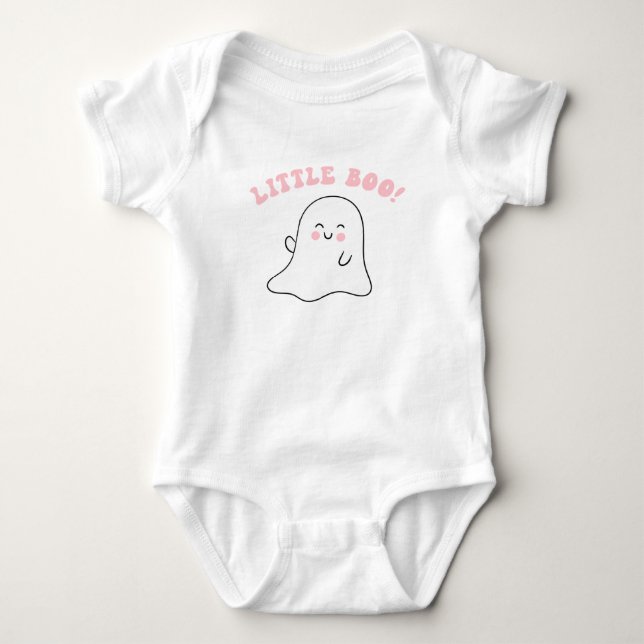 Body Para Bebê Halloween Little Boo Ghost (Frente)