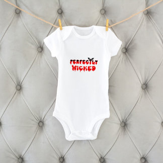 Body Para Bebê Halloween Perfeitamente Malvado Assustador