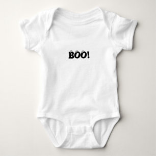 Body Para Bebê Halloween Scary Boo! fantasia branca preta dos glo
