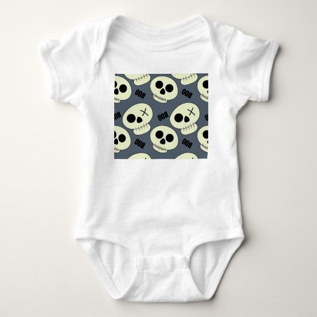 Body Para Bebê Halloween Skull, Design infantil. (Frente)