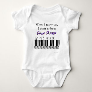Body Para Bebê HAMbyWG - Romper, T-shirt, Snap T - Piano Player