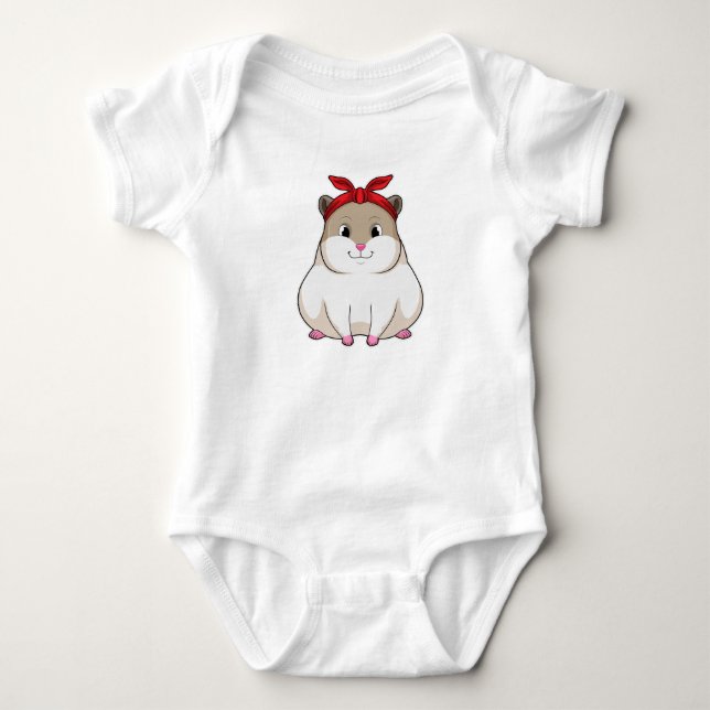 Body Para Bebê Hamster com Bandana (Frente)