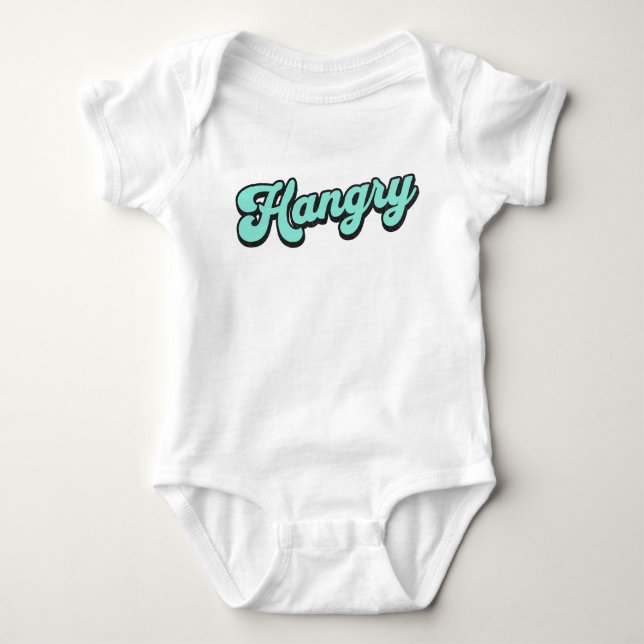 Body Para Bebê Hangry Engraçado Hungry (Frente)