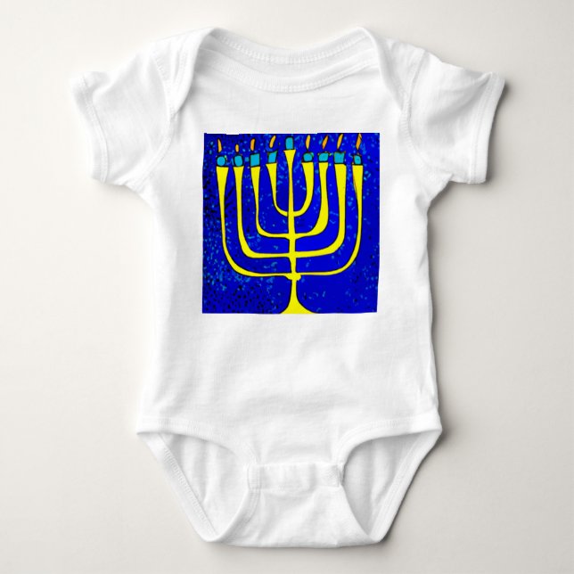 Body Para Bebê Hanukkah (Frente)