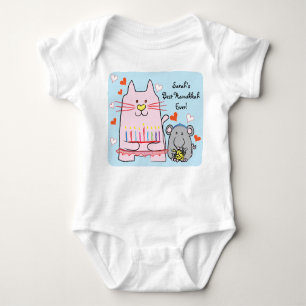 Body Para Bebê Hanukkah Baby Jersey Body Suit/Cat e Mouse