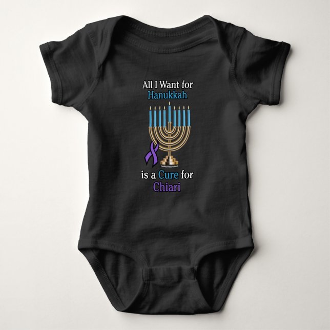 Body Para Bebê Hanukkah... Chiari Bebê Roupa (Frente)