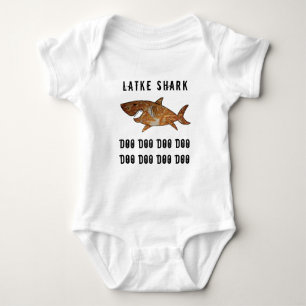 Body Para Bebê Hanukkah Latk Shark Doo Doo Baby Jersey Bodyfit