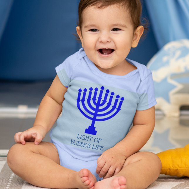 Body Para Bebê Hanukkah Menorah Luz da Minha Vida (Criador carregado)
