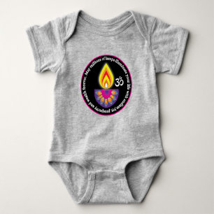 Body Para Bebê Happy Diwali com preto hindu e desejo