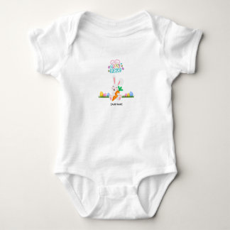 Body Para Bebê Happy Easter Bunny with Carrot - Colorful Baby Bod