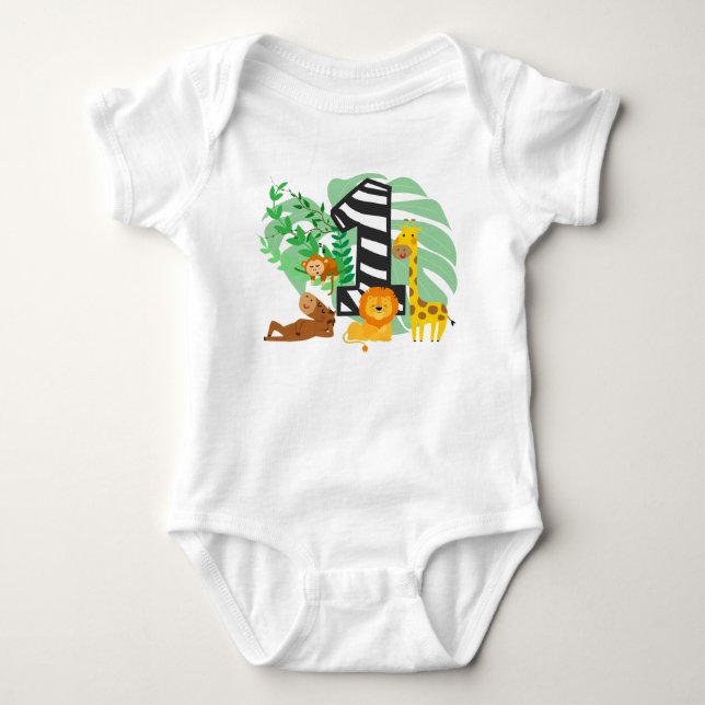 Body Para Bebê Happy First Birthday Baby! (Frente)