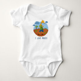 Body Para Bebê Happy Giraffe Cartoon Personalized Baby Bodysuit