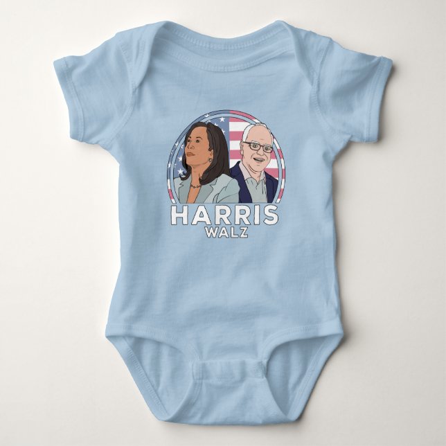 Body Para Bebê Harris Walz Election (Frente)