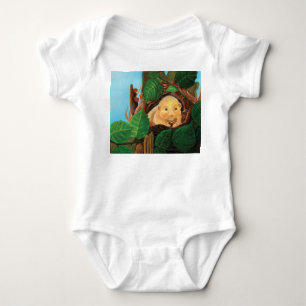 Body Para Bebê Hazel dormouse comendo avelã