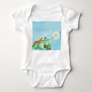 Body Para Bebê Hazel Dormouse, morangos selvagens e cascas de dan