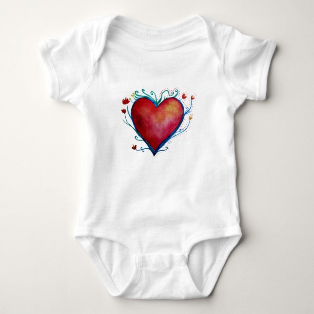 Body Para Bebê Heart Baby Jersey (Frente)