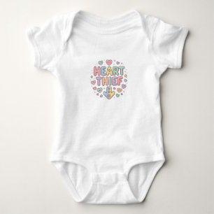 Body Para Bebê "Heart Thief" Bodysuit Fofinho para Bebê - Doce Di