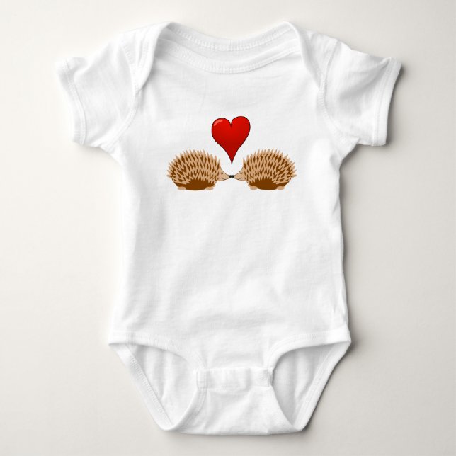 Body Para Bebê Hedgehogs apaixonados (Frente)