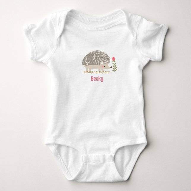 Body Para Bebê Hedgie Feliz  (Frente)