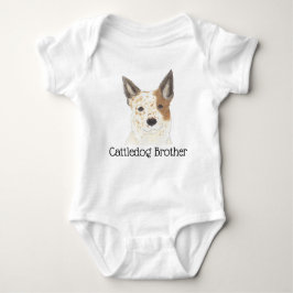 Body Para Bebê Heeler de Cattledog Vermelho Personalizável