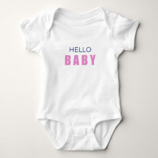 Body Para Bebê Hello Baby Minimal Girl Bodysuit