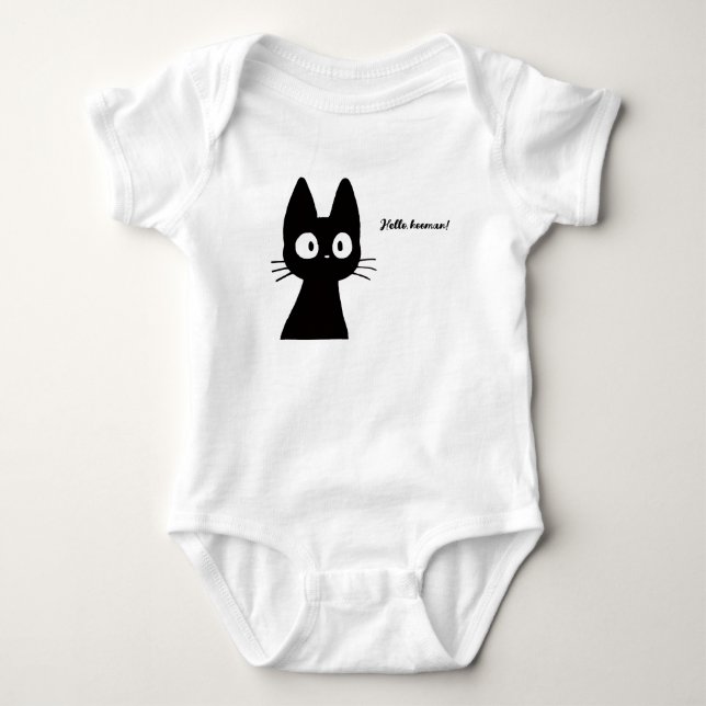 Body Para Bebê Hello Hooman Cat for Baby (Frente)