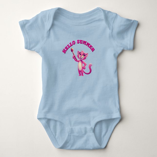 Body Para Bebê Hello summer  baby bodysuit (Frente)