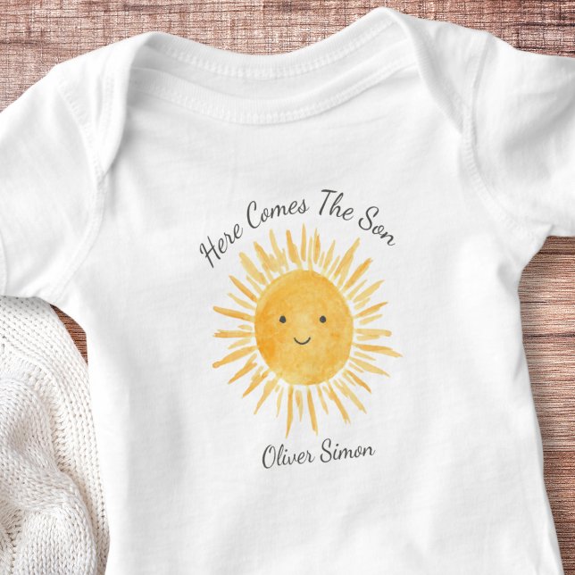 Body Para Bebê Here Comes The Son Personalized  (Criador carregado)
