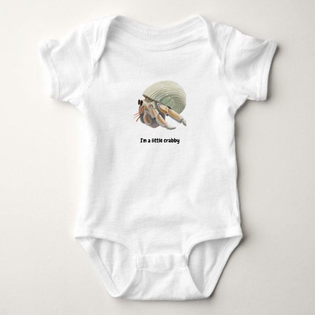 Body Para Bebê Hermit Crab Bodysuite e um pedaço (Frente)