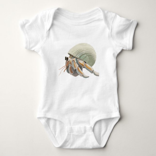 Body Para Bebê Hermit Crab Bodysuite e um pedaço (Frente)