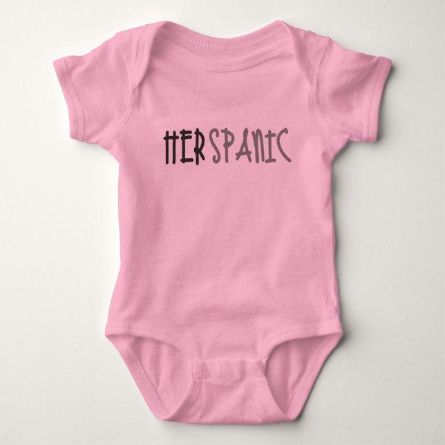 Body Para Bebê Herspanic Baby Girl Hispanic Bodydress (Frente)