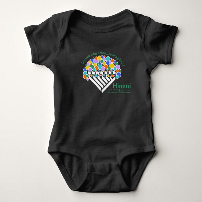 Body Para Bebê Hineni Learning Center Babies' Bodysuit - Black (Frente)